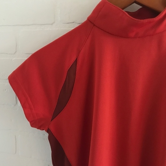 Guru Women’s Tee Burn orange sport High Neck Cap sleeve Breathable Size S - Picture 3 of 7